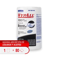 Paños de limpieza Wypall X80 Rollo Antibacterial Regular con Power Pockets  80 paños - Master Química