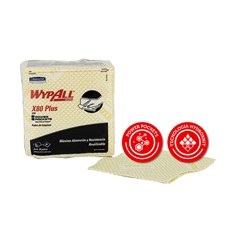 WypAll® Paños de limpieza X80 Color amarillo Doblados con Power Pockets,  30243096, Paños de Limpieza, 10 paquetes x 30 paños (300 en total)