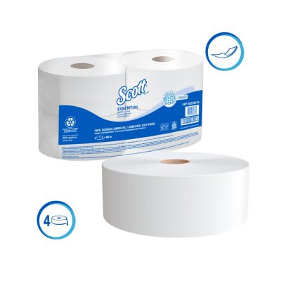 Papel Higiénico Scott Basic  Rollo 400 metros –Hoja Simple