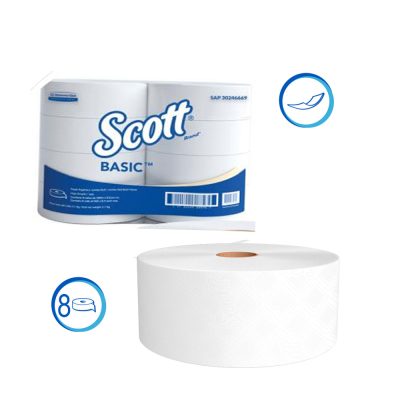 Papel Higiénico Scott Basic  Rollo 500 metros –Hoja Simple