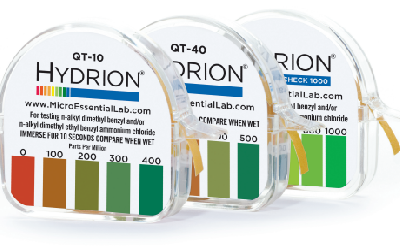 Papeles de Prueba Cuaternario Hydrion® (QT-10, QT-40, QC-1001)